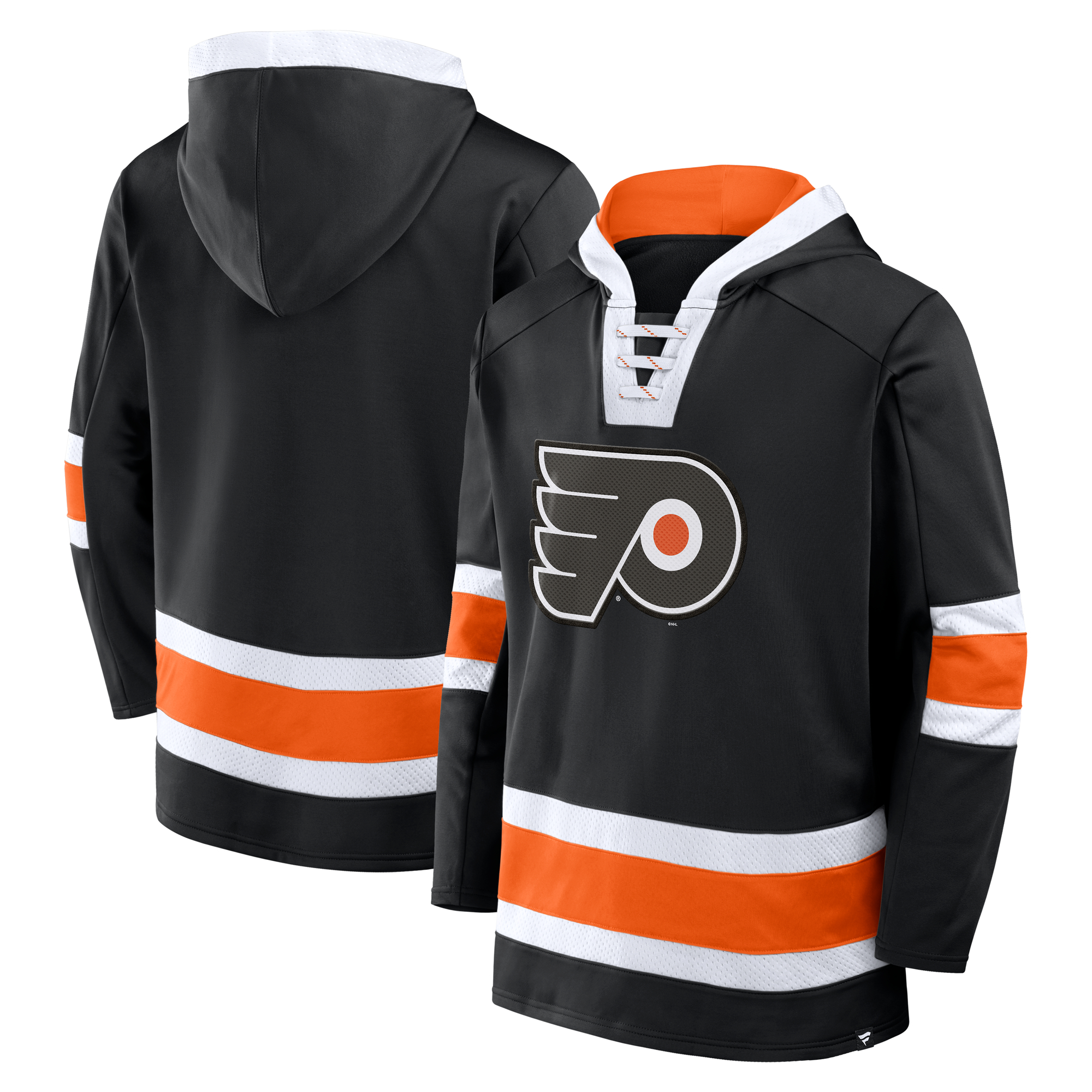 Men's Fanatics Black Philadelphia Flyers Inside Line Fleece Pullover Hoodie